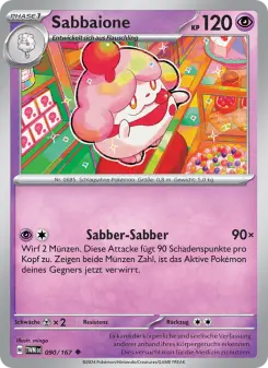 Pokémon-Karte Sabbaione 090/167
