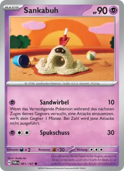 Pokémon-Karte Sankabuh 091/167