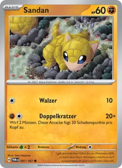 Pokémon-Karte Sandan 097/167