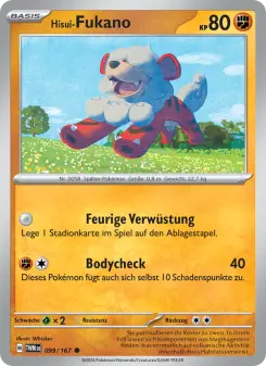 Pokémon-Karte Hisui-Fukano 099/167