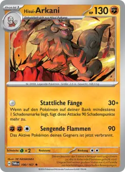 Pokémon-Karte Hisui-Arkani 100/167