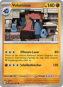 Pokémon-Karte Voluminas 102/167