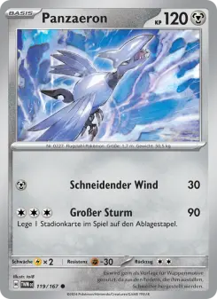 Pokémon-Karte Panzaeron 119/167