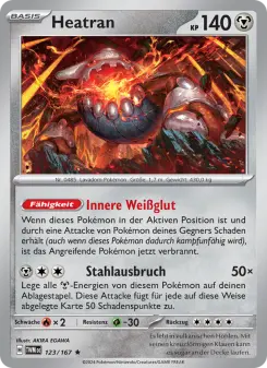 Pokémon-Karte Heatran 123/167