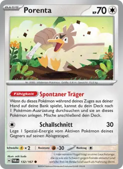 Pokémon-Karte Porenta 132/167