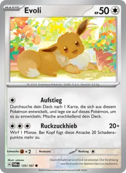 Pokémon-Karte Evoli 135/167