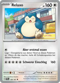 Pokémon-Karte Relaxo 136/167