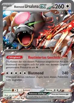 Pokémon-Karte Blutmond-Ursaluna-ex 141/167
