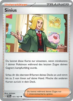 Pokémon-Karte Sinius 151/167