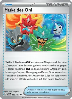 Pokémon-Karte Maske des Oni 159/167