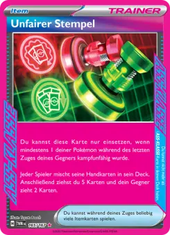 Pokémon-Karte Unfairer Stempel 165/167