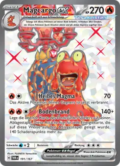 Pokémon-Karte Magcargo-ex 191/167
