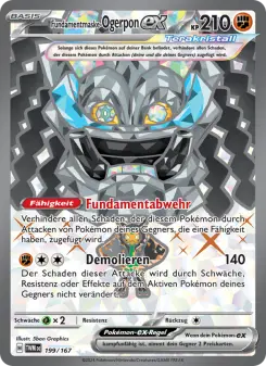 Pokémon-Karte Fundamentmaske-Ogerpon-ex 199/167