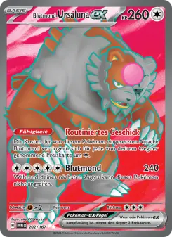 Pokémon-Karte Blutmond-Ursaluna-ex 202/167