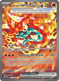 Pokémon-Karte Ofenmaske-Ogerpon-ex 212/167
