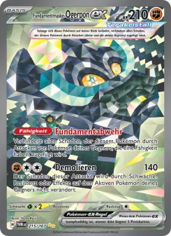 Pokémon-Karte Fundamentmaske-Ogerpon-ex 215/167