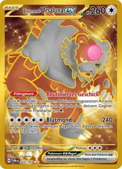 Pokémon-Karte Blutmond-Ursaluna-ex 222/167