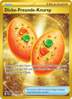 Pokémon-Karte Dicke-Freunde-Knursp 223/167
