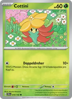 Pokémon-Karte Cottini 010/142