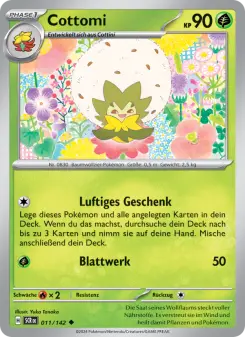 Pokémon-Karte Cottomi 011/142