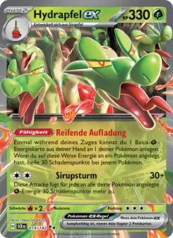 Pokémon-Karte Hydrapfel-ex 014/142
