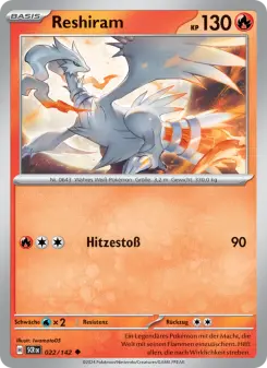 Pokémon-Karte Reshiram 022/142