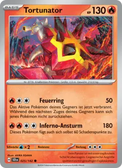 Pokémon-Karte Tortunator 025/142