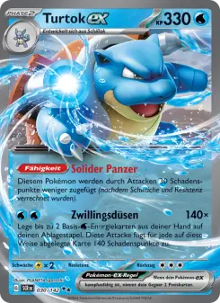 Pokémon-Karte Turtok-ex 030/142