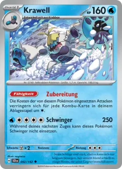 Pokémon-Karte Krawell 042/142