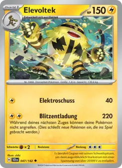 Pokémon-Karte Elevoltek 047/142