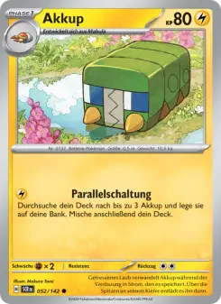 Pokémon-Karte Akkup 052/142