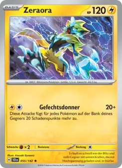 Pokémon-Karte Zeraora 055/142
