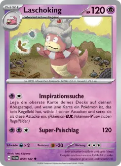 Pokémon-Karte Laschoking 058/142
