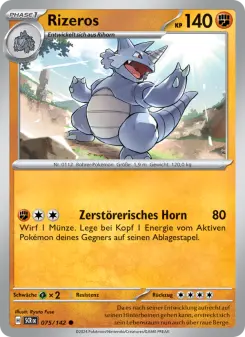 Pokémon-Karte Rizeros 075/142
