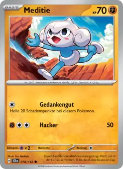 Pokémon-Karte Meditie 078/142