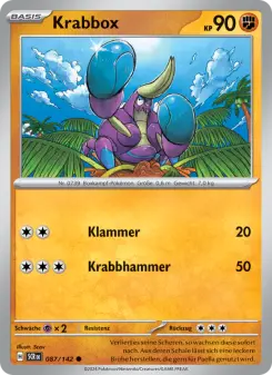 Pokémon-Karte Krabbox 087/142