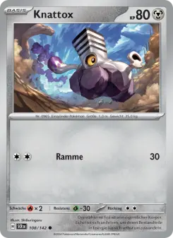 Pokémon-Karte Knattox 108/142