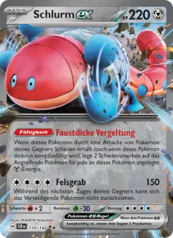 Pokémon-Karte Schlurm-ex 110/142