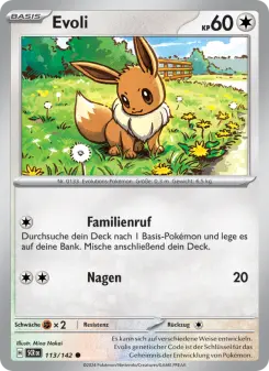 Pokémon-Karte Evoli 113/142