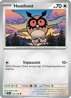 Pokémon-Karte Hoothoot 114/142
