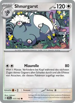 Pokémon-Karte Shnurgarst 117/142