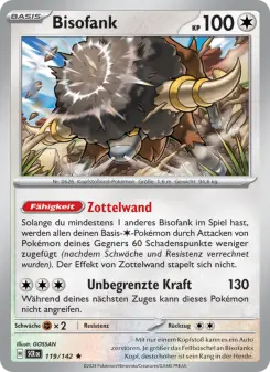 Pokémon-Karte Bisofank 119/142