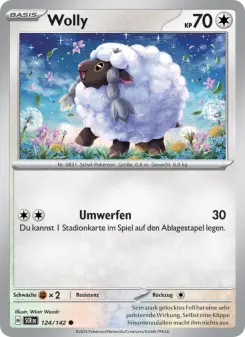 Pokémon-Karte Wolly 124/142