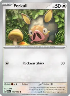 Pokémon-Karte Ferkuli 126/142