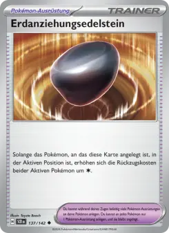 Pokémon-Karte Erdanziehungsedelstein 137/142