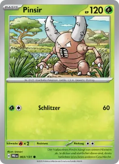 Pokémon-Karte Pinsir 003/131