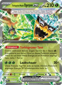 Pokémon-Karte Türkisgrüne-Maske-Ogerpon-ex 012/131