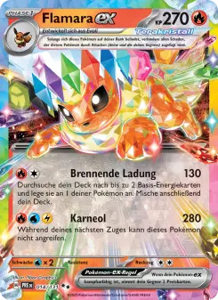 Pokémon-Karte Flamara-ex 014/131