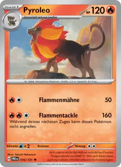 Pokémon-Karte Pyroleo 016/131