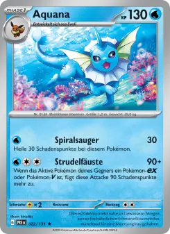Pokémon-Karte Aquana 022/131